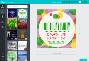 crear invitacion cumpleaños gratis con canva online